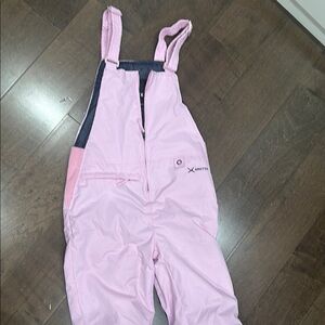 Kids Pink Snow Bib Overalls